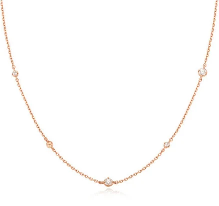 Stonehenge Silver Necklace Sc1150 Silver925 Rose Gold Cubic Zirconia