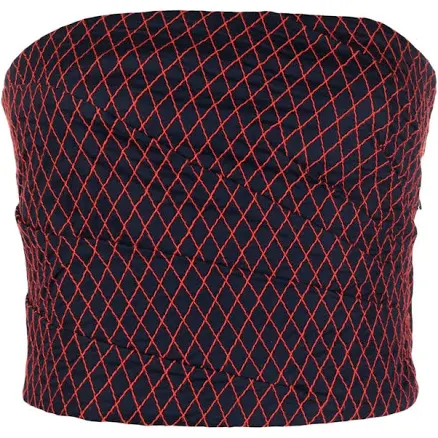 Tory Burch Diamond-stitch Wrapped Bandeau Top