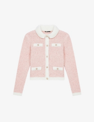 MAJE - Mission contrast-trim knitted cardigan