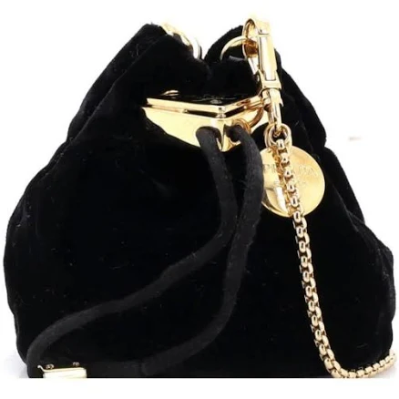 Prada Women's Petit Sac Noir Mini Velvet Bucket Bag