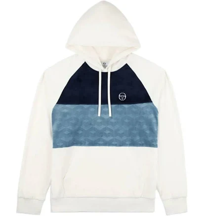 Men Sergio Tacchini Foggia Velour Debossed Hoodie