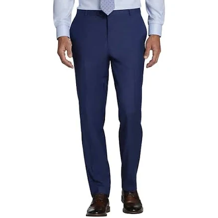 Joseph Abboud Classic Fit Wool Blend Suit Pants in Bright Navy – Men’s Straight-Leg Dress Slacks 38W x 32L