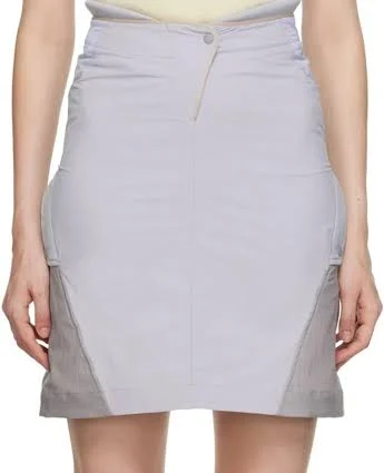 Hyein Seo Gray Paneled Midi Skirt
